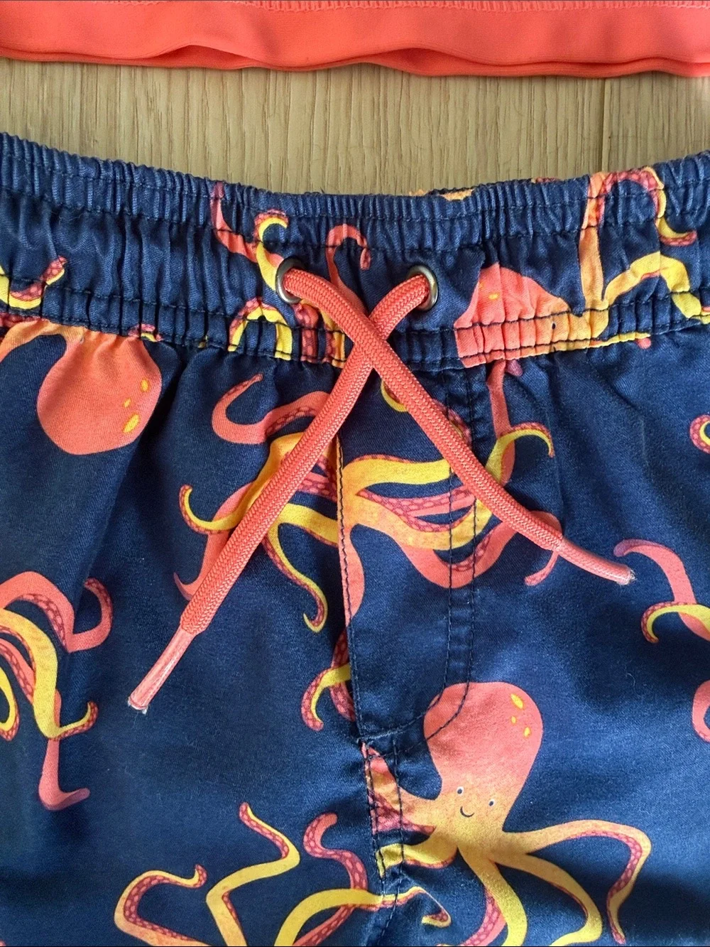 Neon Rash Guard Set Octopus Swim Trunks High Visibility Swimsuit Carter’s 2T
